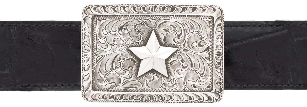 Pinto Ranch 1.5" Silver Star Trophy Buckle sold by Pinto Ranch