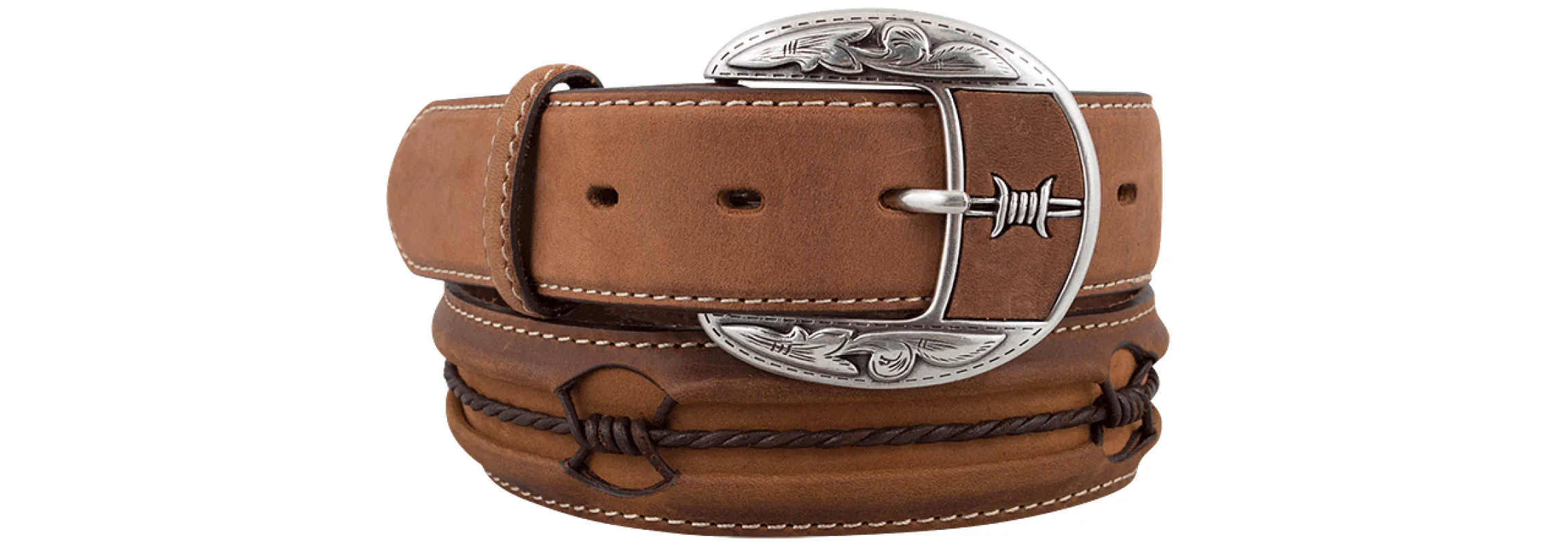 Justin 1.5" Leather Western Belt - Copper sold by Pinto Ranch