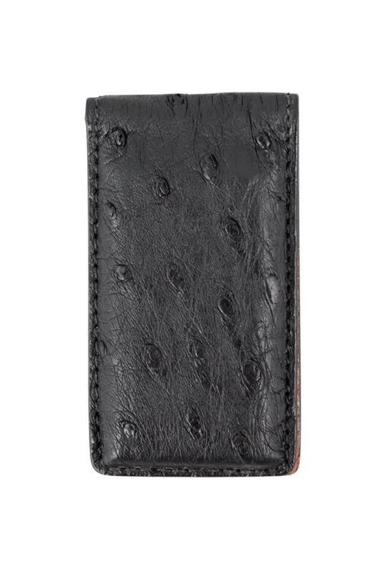 Pinto Ranch Ostrich Magnetic Money Clip sold by Pinto Ranch