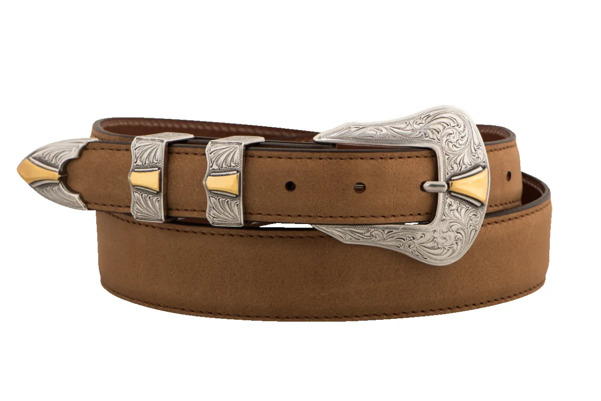 Chacon 1.25" Ranch Hand Tapered Belt - Cognac sold by Pinto Ranch