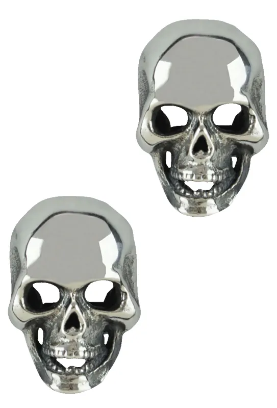 Jeff Deegan Double Skull Silver Cufflinks sold by Pinto Ranch