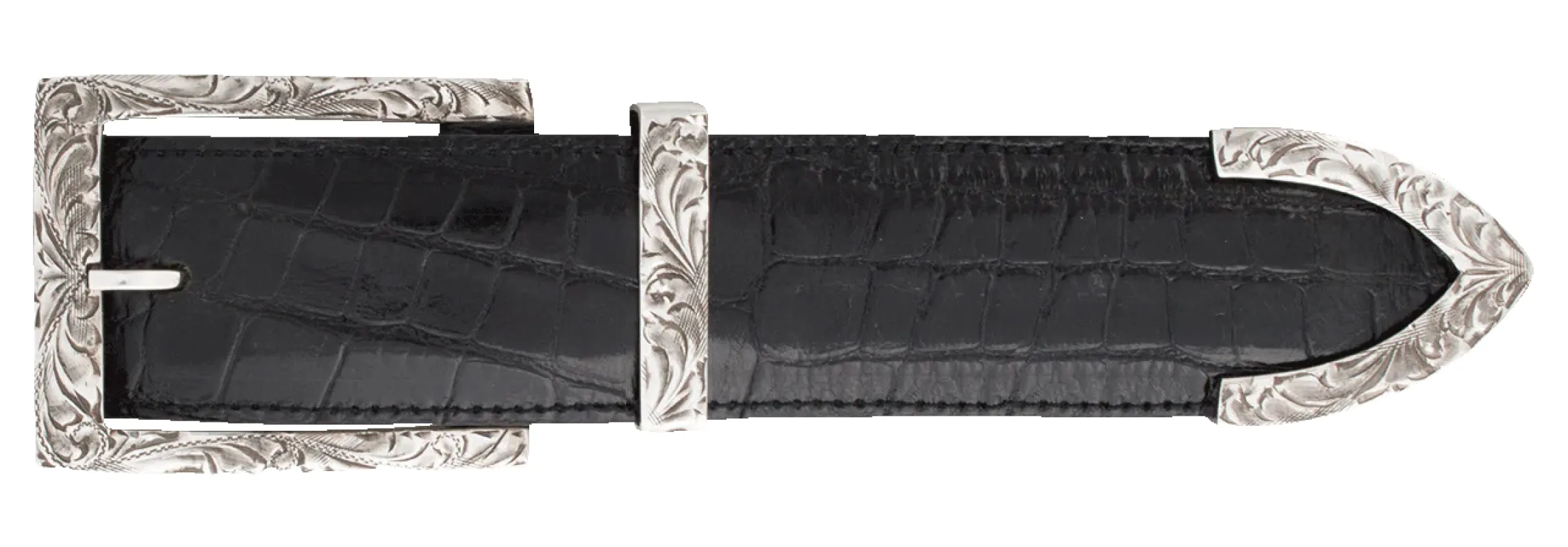 Chacon Trinidad Engraved 1.5" Buckle Set sold by Pinto Ranch