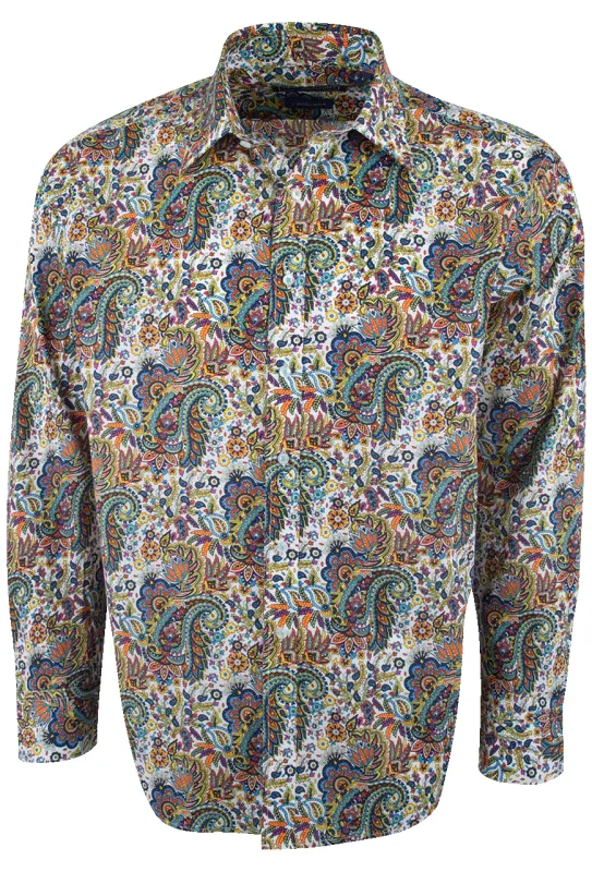 David Smith Australia Multi Paisley Button-Front Shirt sold by Pinto Ranch