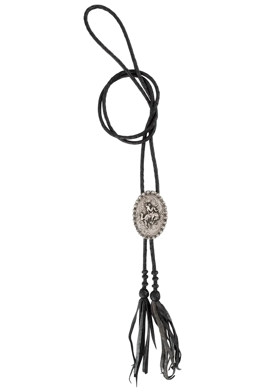 Silver King Bucking Bronco Bolo Tie sold by Pinto Ranch