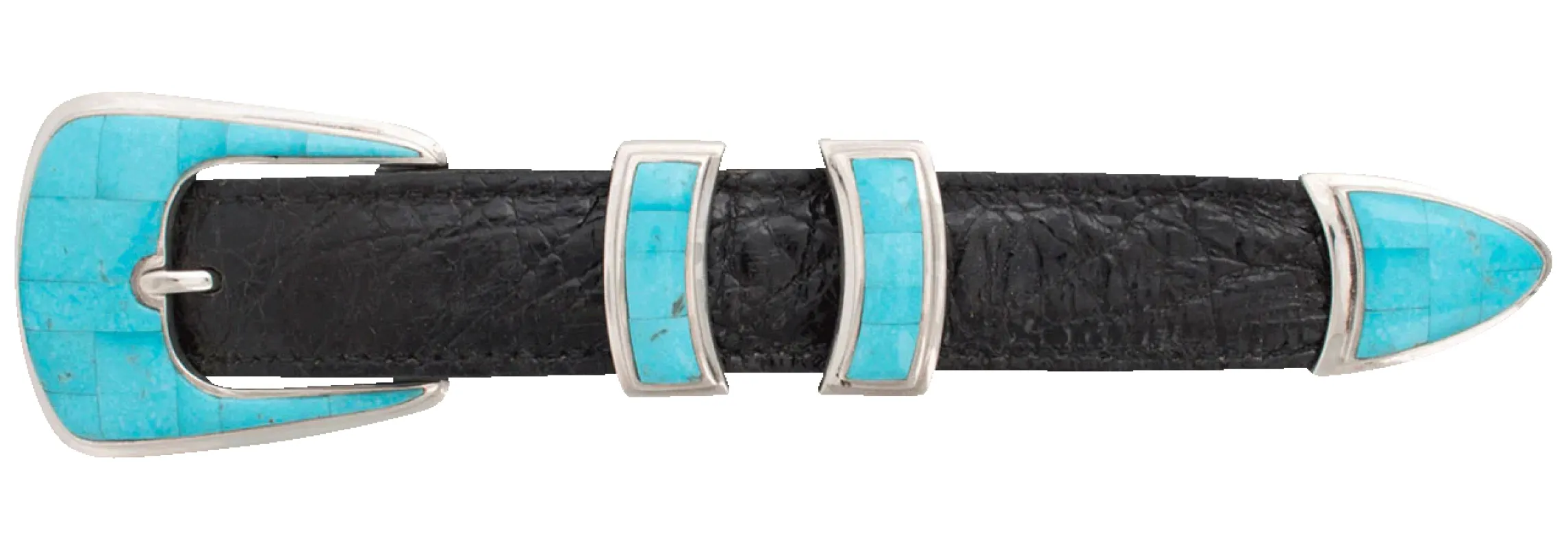 B.G. Mudd 1" Turquoise Mosaic Buckle Set sold by Pinto Ranch