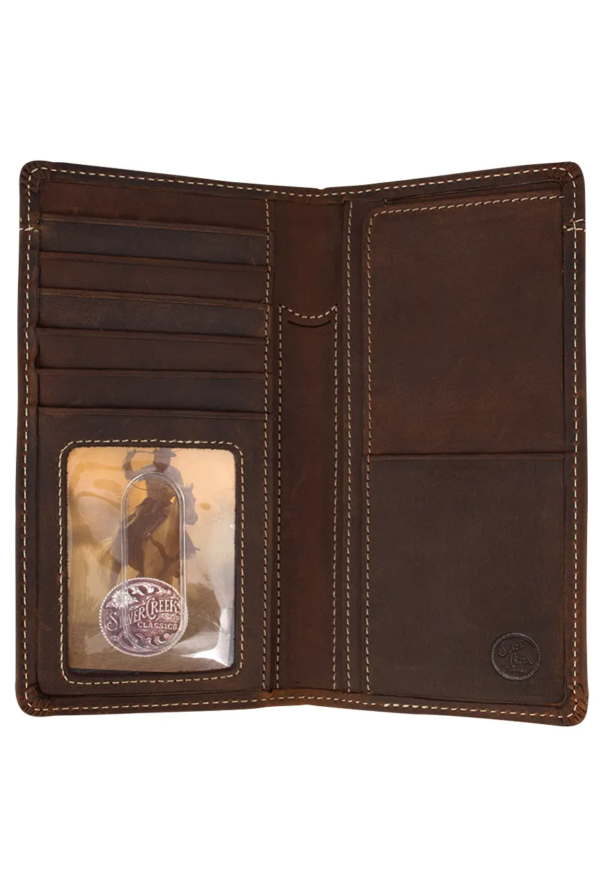 Justin Classic Brown Checkbook Wallet sold by Pinto Ranch product image thumbnail 3