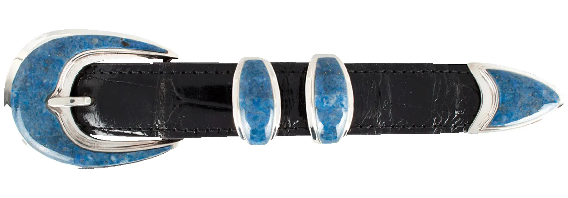 B.G. Mudd 1" Denim Lapis Buckle Set sold by Pinto Ranch