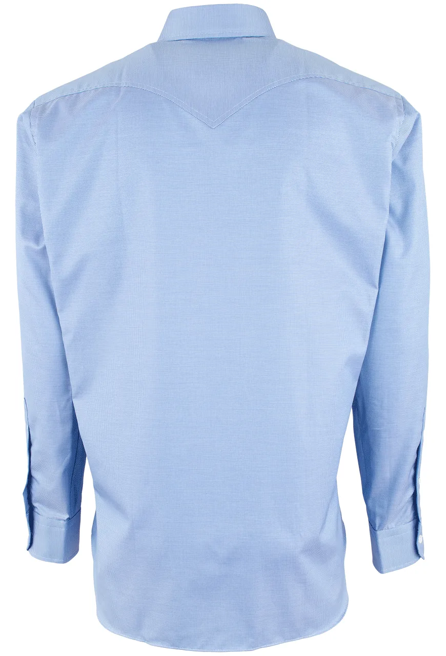 Pinto Ranch YY Collection Fancy Solid Button-Front Shirt - Blue sold by Pinto Ranch product image thumbnail 2