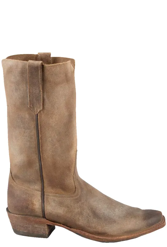 Rios of Mercedes Cowhide Suede Cowboy Boots - Distressed Sahara sold by Pinto Ranch