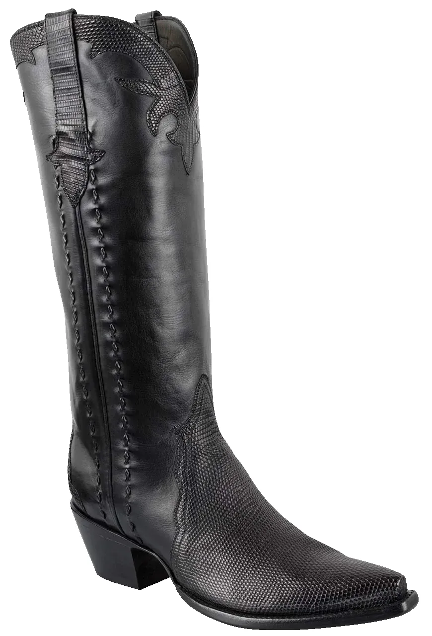 Stallion Lizard Gallegos Cowgirl Boots - Black sold by Pinto Ranch product image thumbnail 4