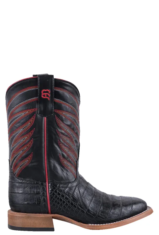 Anderson Bean Black Caiman Print Boots sold by Pinto Ranch