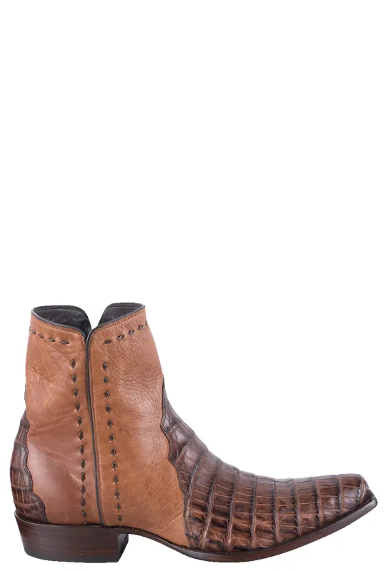 Stallion Caiman Zorro Ankle Boots - Cognac sold by Pinto Ranch