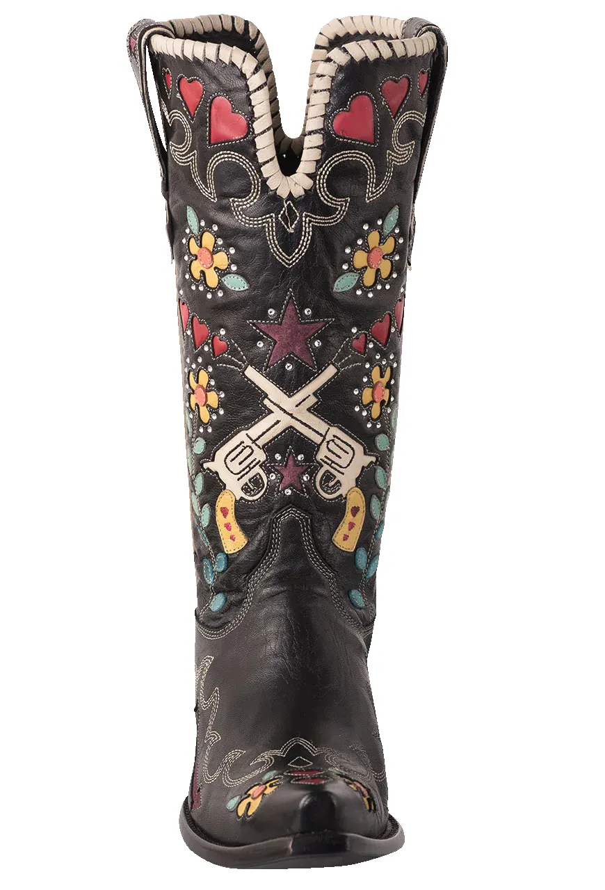 Double D Ranch by Old Gringo Goat Bandit Cowgirl Boots - Black sold by Pinto Ranch product image thumbnail 2