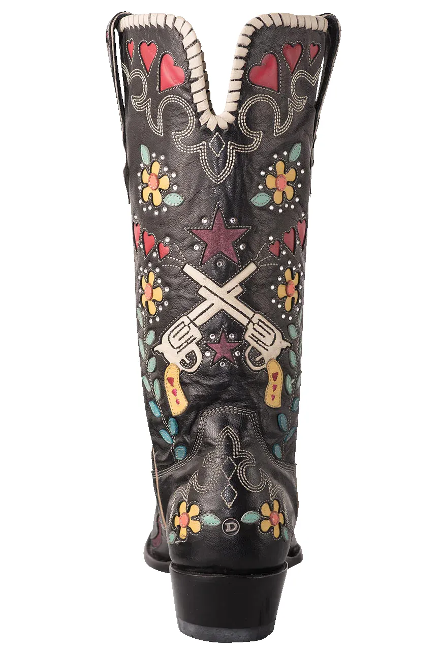 Double D Ranch by Old Gringo Goat Bandit Cowgirl Boots - Black sold by Pinto Ranch product image thumbnail 3