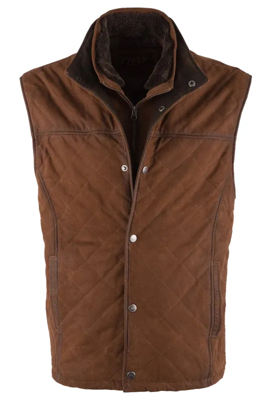 Madison Creek Beaver Creek Bourbon Goat Suede Vest sold by Pinto Ranch