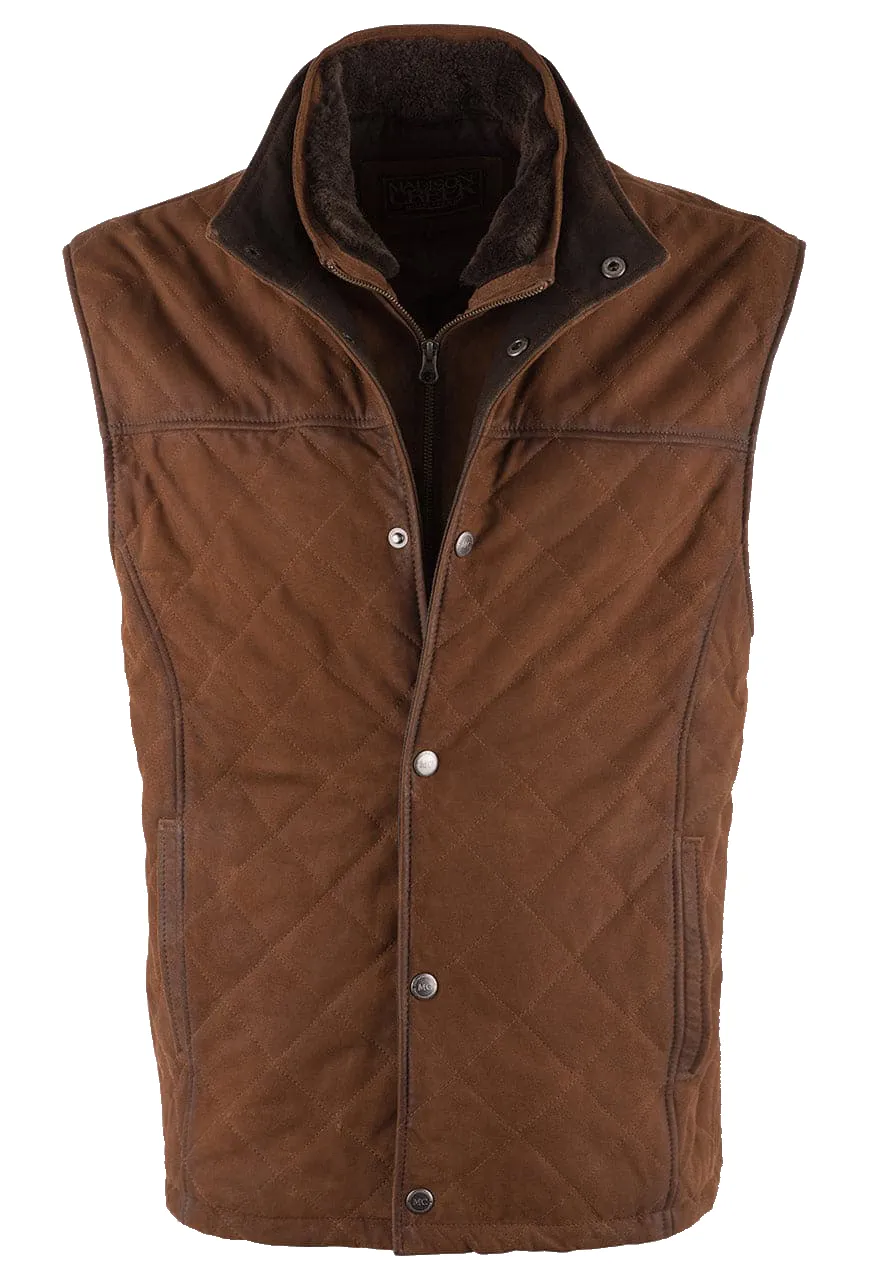 Madison Creek Beaver Creek Bourbon Goat Suede Vest sold by Pinto Ranch