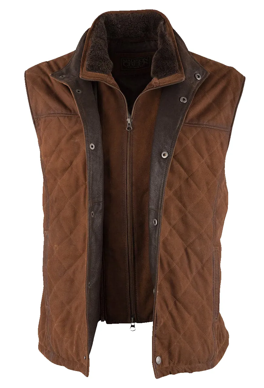 Madison Creek Beaver Creek Bourbon Goat Suede Vest sold by Pinto Ranch product image thumbnail 2