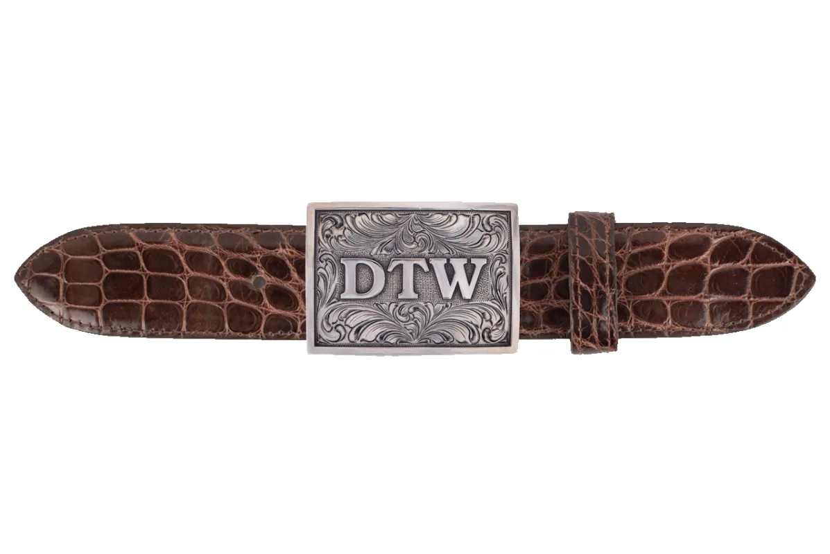 Pinto Ranch 1.5" Sterling Silver Personalized Trophy Buckle sold by Pinto Ranch