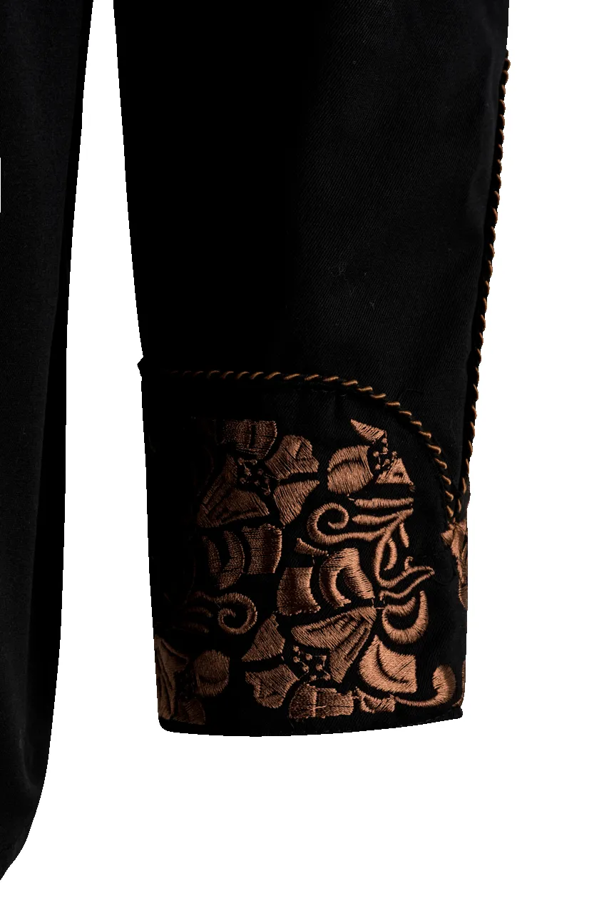 Scully Gunfighter Western Pearl Snap Shirt - Brown/Black sold by Pinto Ranch product image thumbnail 4