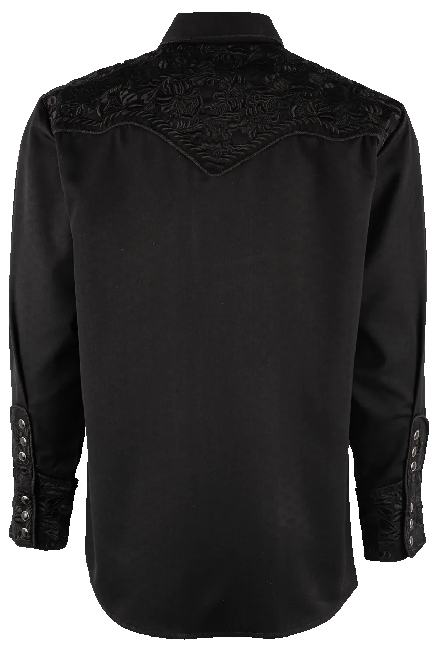 Scully Gunfighter Western Pearl Snap Shirt - Jet Black sold by Pinto Ranch product image thumbnail 2