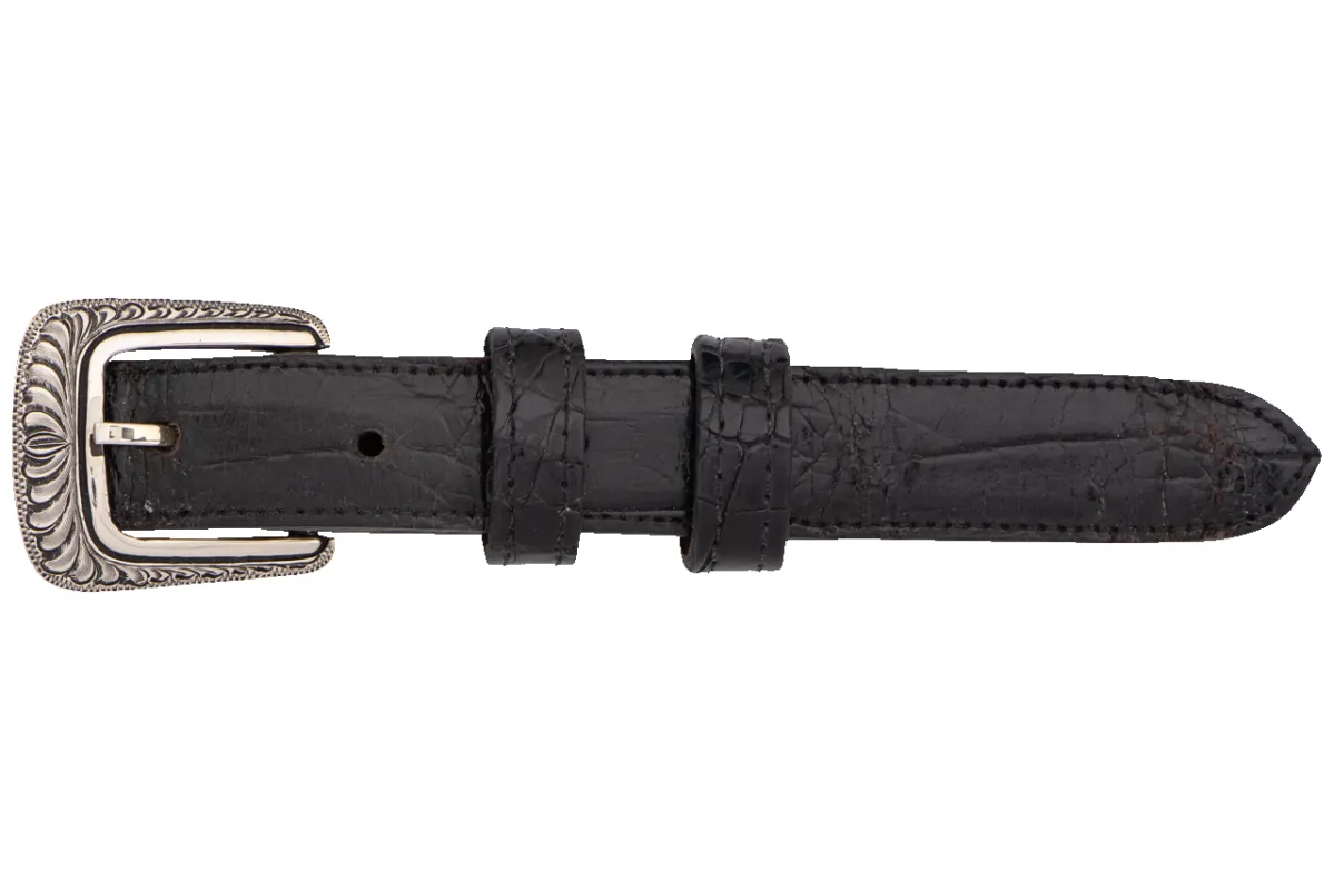 Caliente Feather Engraved 1" Single Belt Buckle sold by Pinto Ranch