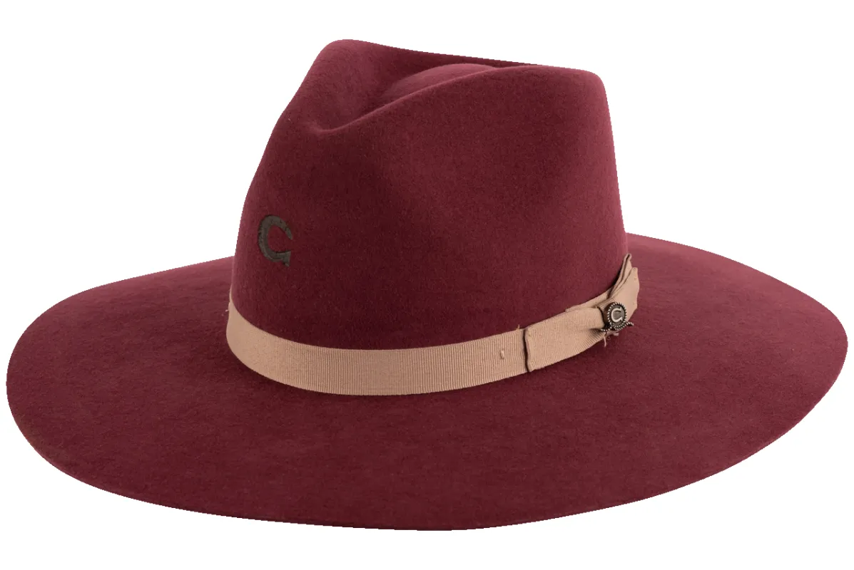 Charlie 1 Horse Highway Hat - Burgundy sold by Pinto Ranch