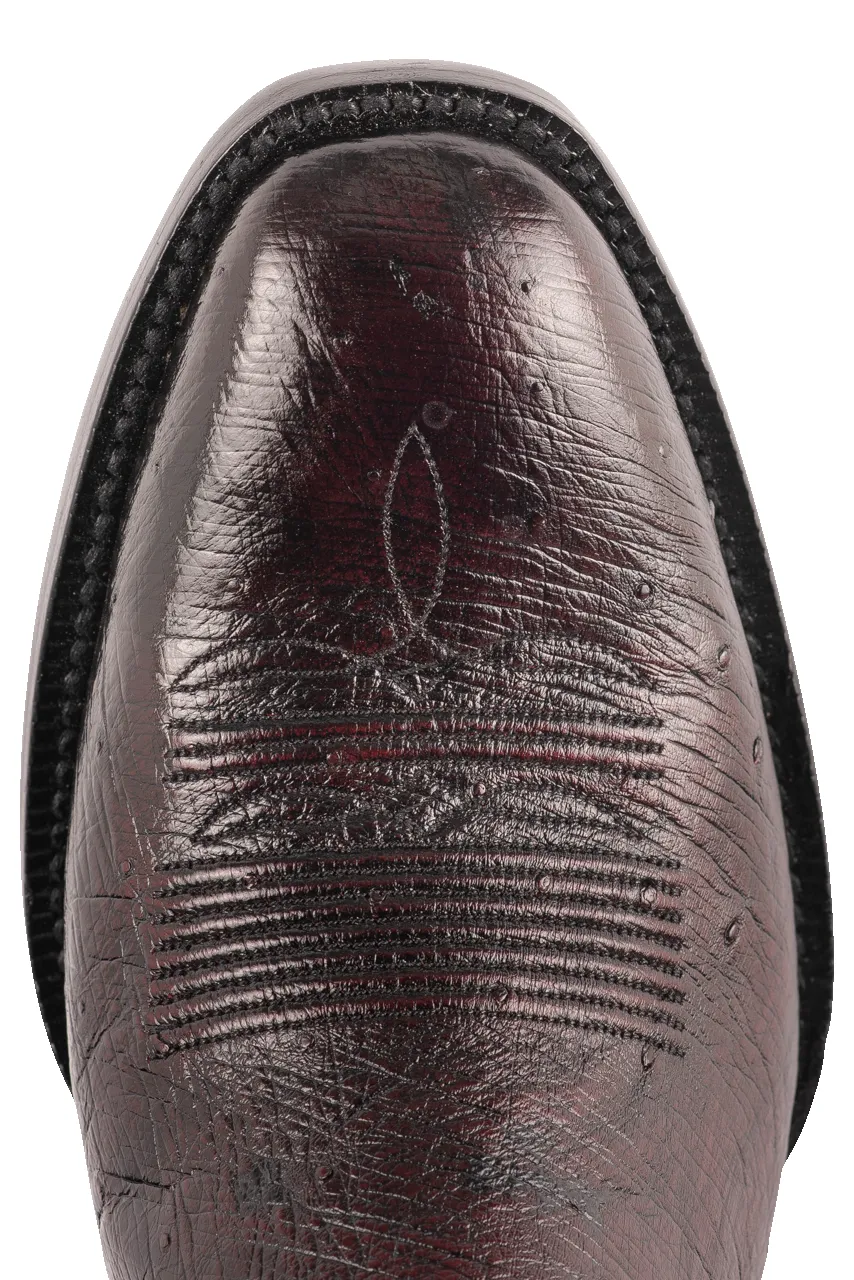 Black Jack Exclusive Smooth Ostrich Cowboy Boots - Black Cherry sold by Pinto Ranch product image thumbnail 5