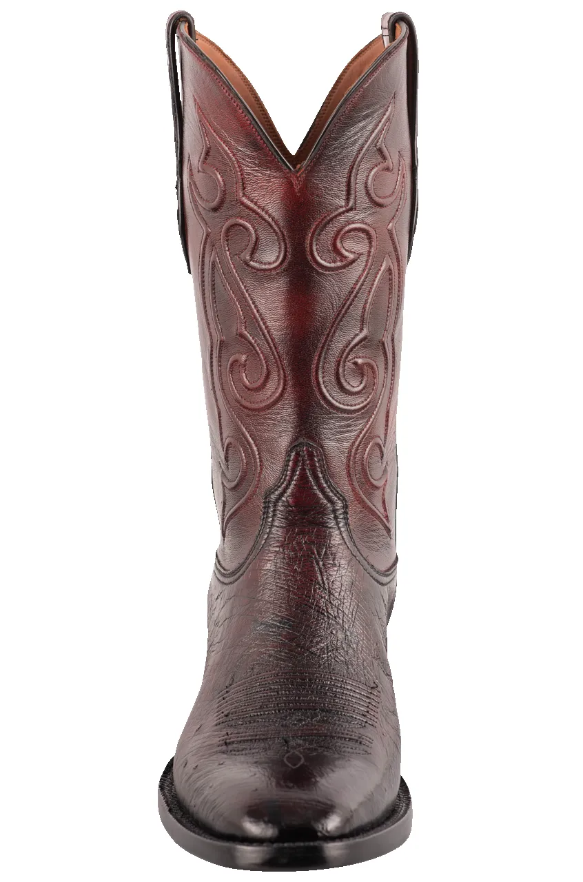 Black Jack Exclusive Smooth Ostrich Cowboy Boots - Black Cherry sold by Pinto Ranch product image thumbnail 2