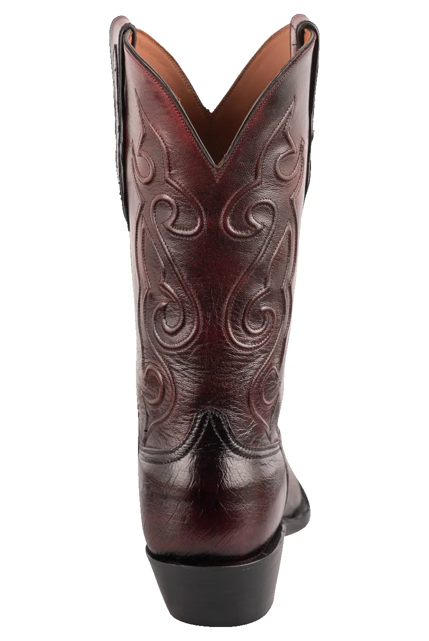 Black Jack Exclusive Smooth Ostrich Cowboy Boots - Black Cherry sold by Pinto Ranch product image thumbnail 3