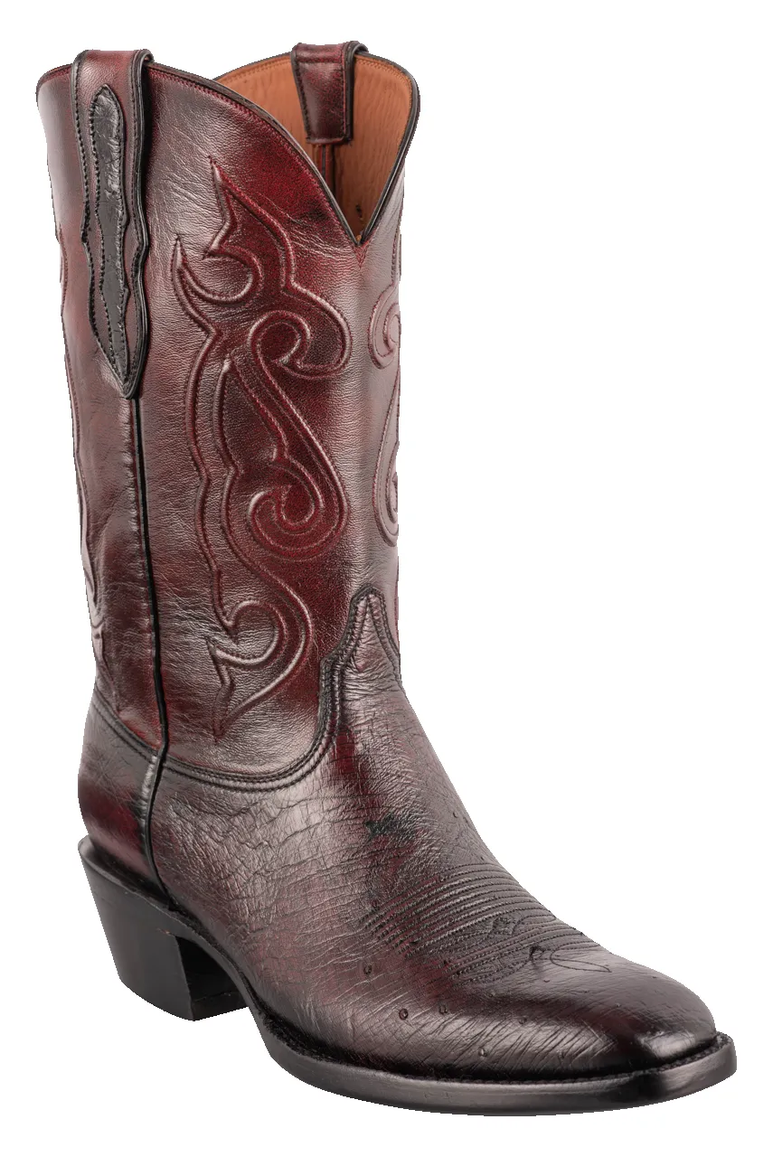 Black Jack Exclusive Smooth Ostrich Cowboy Boots - Black Cherry sold by Pinto Ranch product image thumbnail 4