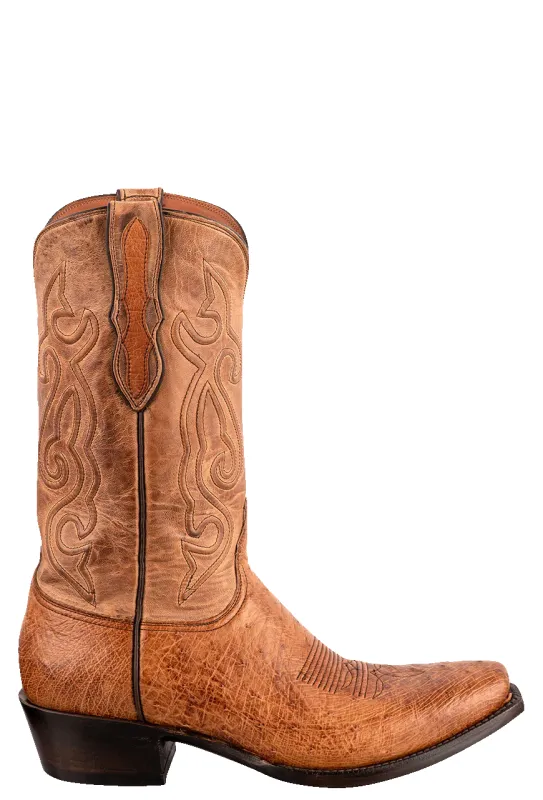 Black Jack Smooth Ostrich Cowboy Boots - Burnished Cigar sold by Pinto Ranch