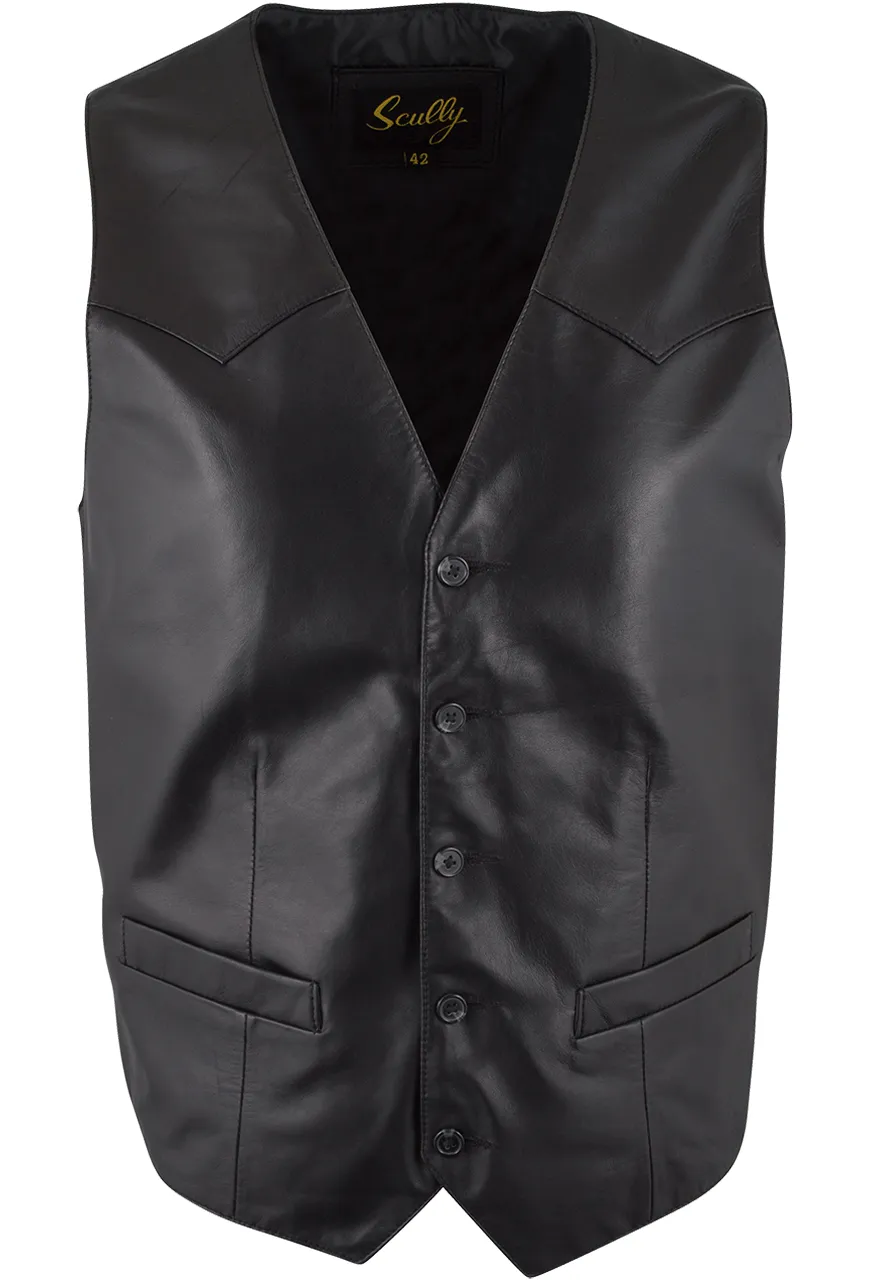 Scully Lambskin Vest - Black sold by Pinto Ranch