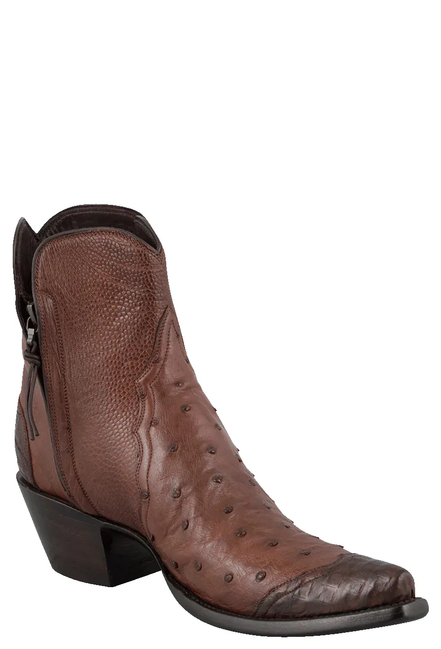 Stallion Ostrich & Caiman Zorro Ankle Boots - Tobacco sold by Pinto Ranch product image thumbnail 4