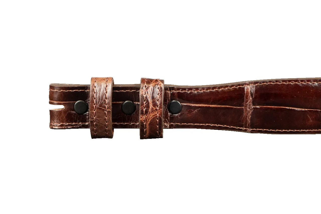 Chacon 1.25" Matte Alligator Tapered Belt Strap sold by Pinto Ranch product image thumbnail 5
