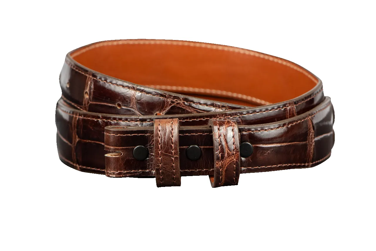 Chacon 1.25" Matte Alligator Tapered Belt Strap sold by Pinto Ranch product image thumbnail 4