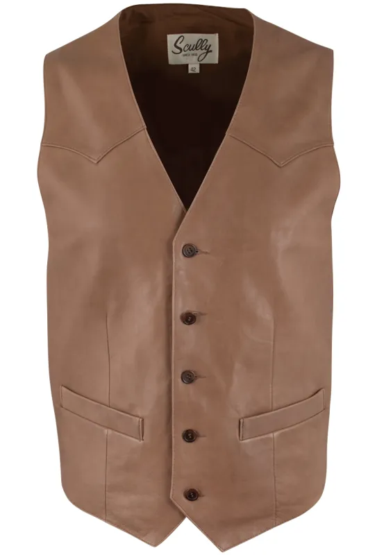 Scully Lambskin Vest - Brown sold by Pinto Ranch