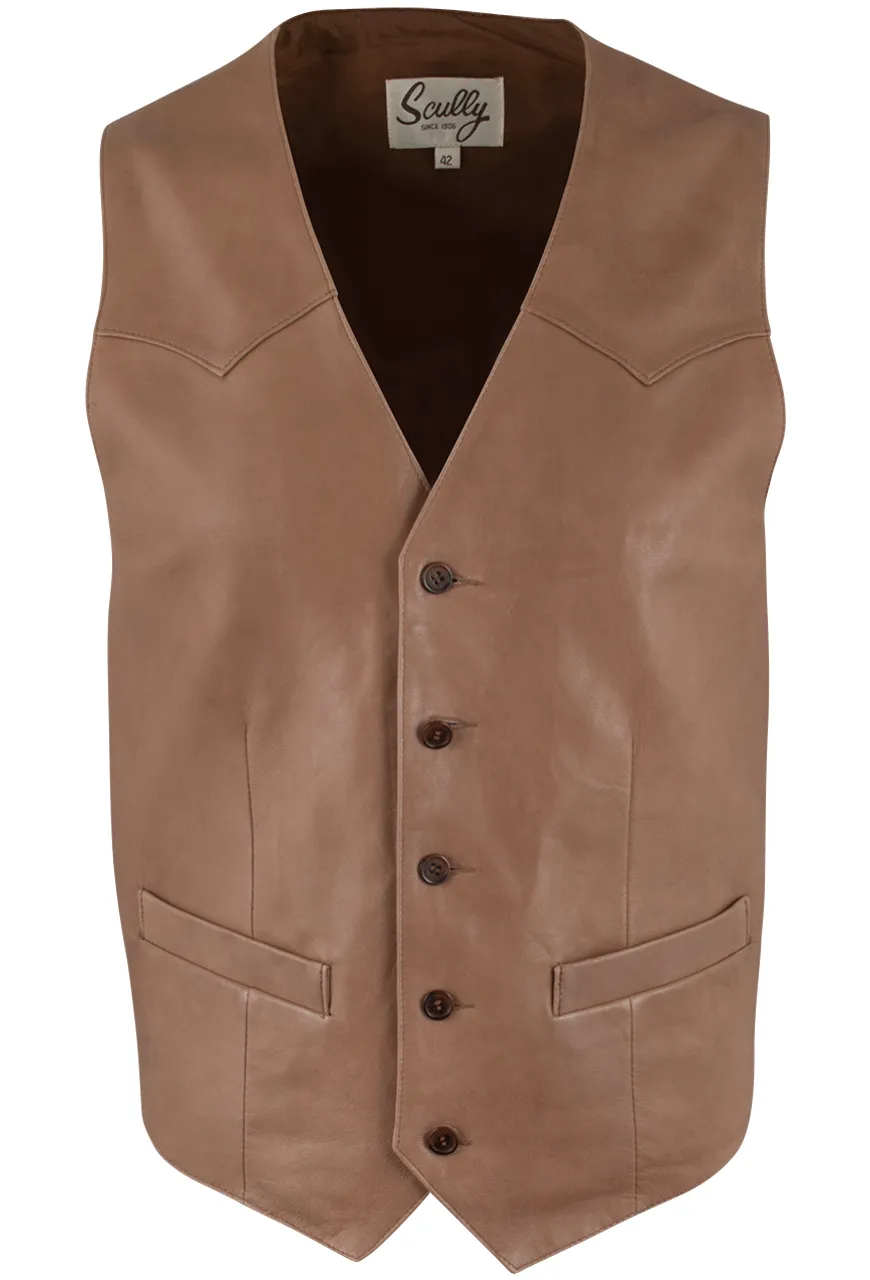 Scully Lambskin Vest - Brown sold by Pinto Ranch