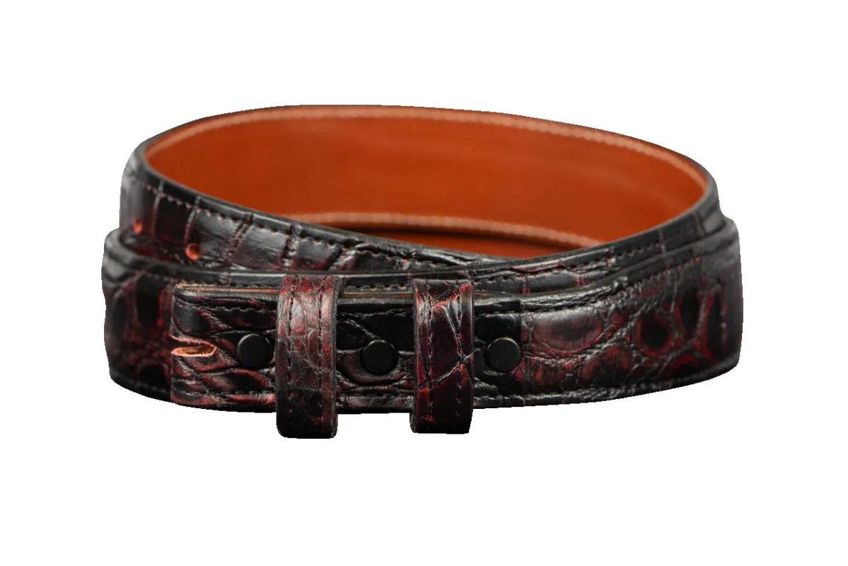 Chacon 1.25" Alligator Tapered Belt Strap sold by Pinto Ranch
