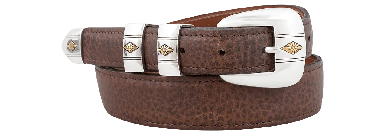 Chacon 1.25" American Bison Leather Belt sold by Pinto Ranch product image thumbnail 5