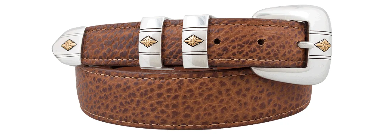 Chacon 1.25" American Bison Leather Belt sold by Pinto Ranch product image thumbnail 2