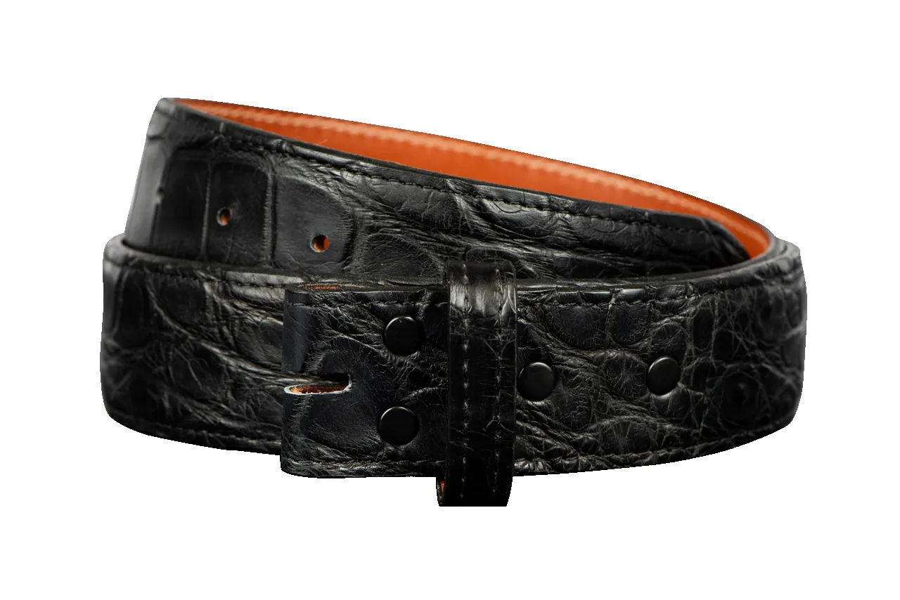 Chacon 1.5" Matte Alligator Straight Belt Strap sold by Pinto Ranch