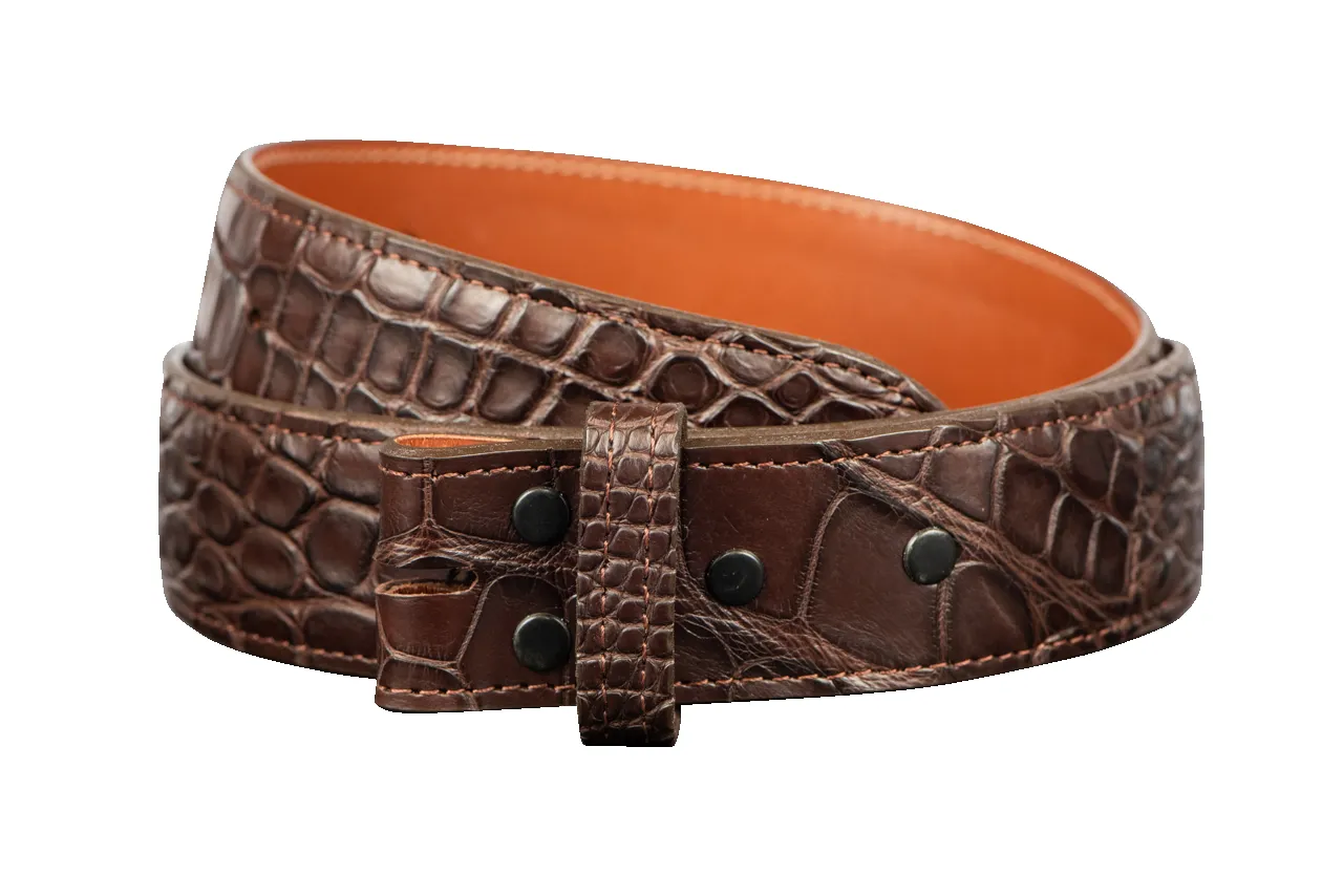 Chacon 1.5" Matte Alligator Straight Belt Strap sold by Pinto Ranch product image thumbnail 4