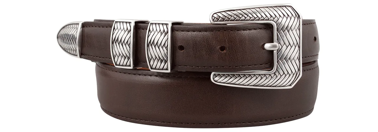 Chacon 1.25" Spanish Calf Tapered Belt sold by Pinto Ranch product image thumbnail 4