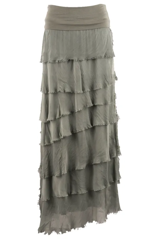 Gigi Torn Silk Skirt sold by Pinto Ranch