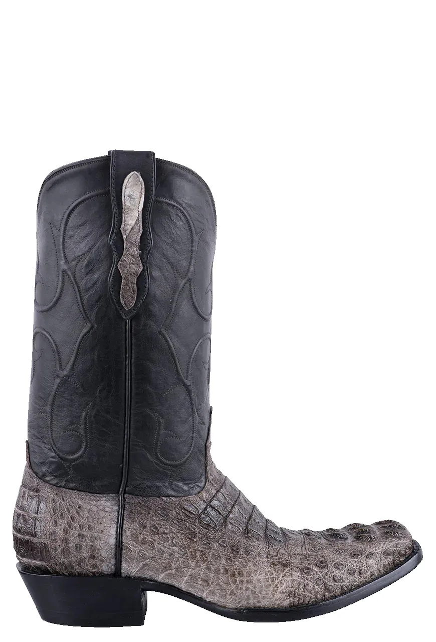 Black Jack Caiman Hornback Cowboy Boots - Gray sold by Pinto Ranch