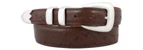 Chacon 1.25" Smooth Ostrich Tapered Belt sold by Pinto Ranch