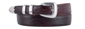 Chacon 1.25" Smooth Ostrich Tapered Belt sold by Pinto Ranch