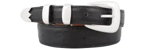 Chacon 1.25" Smooth Ostrich Tapered Belt sold by Pinto Ranch