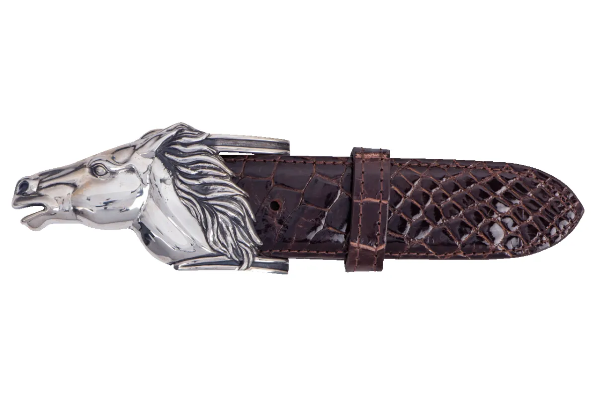 Jeff Deegan 1.5" Running Horse Trophy Buckle sold by Pinto Ranch