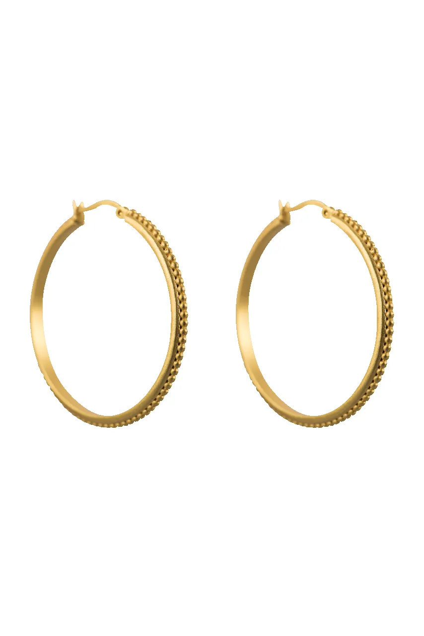 Christina Greene Gold Studded Hoop Earrings sold by Pinto Ranch product image thumbnail 2